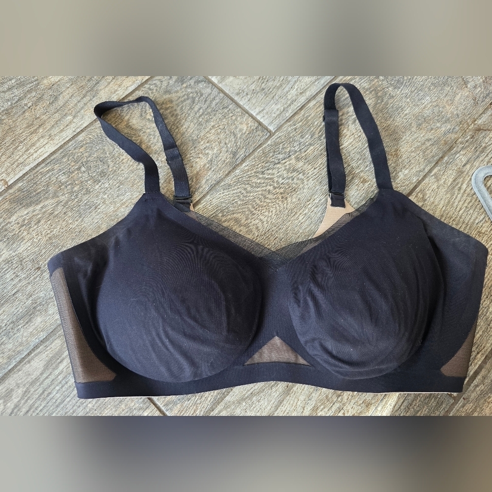 HoneyLove Black Seamless Wireless Bra XL 38 D DD E